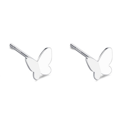 Cute Star Heart Shape Sterling Silver Plating Ear Studs 1 Pair