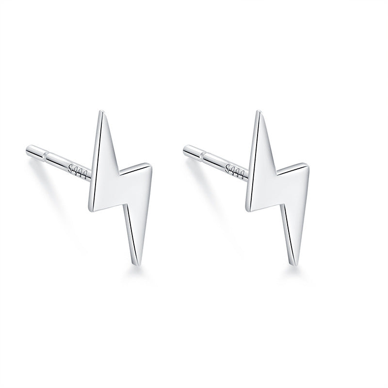 Cute Star Heart Shape Sterling Silver Plating Ear Studs 1 Pair