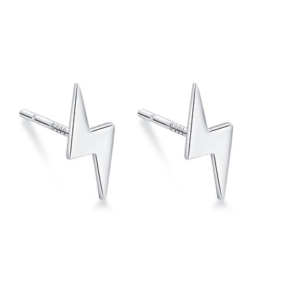 Cute Star Heart Shape Sterling Silver Plating Ear Studs 1 Pair