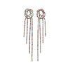 1 Pair Fashion Tassel Alloy Inlay Artificial Gemstones Women's Drop Earrings