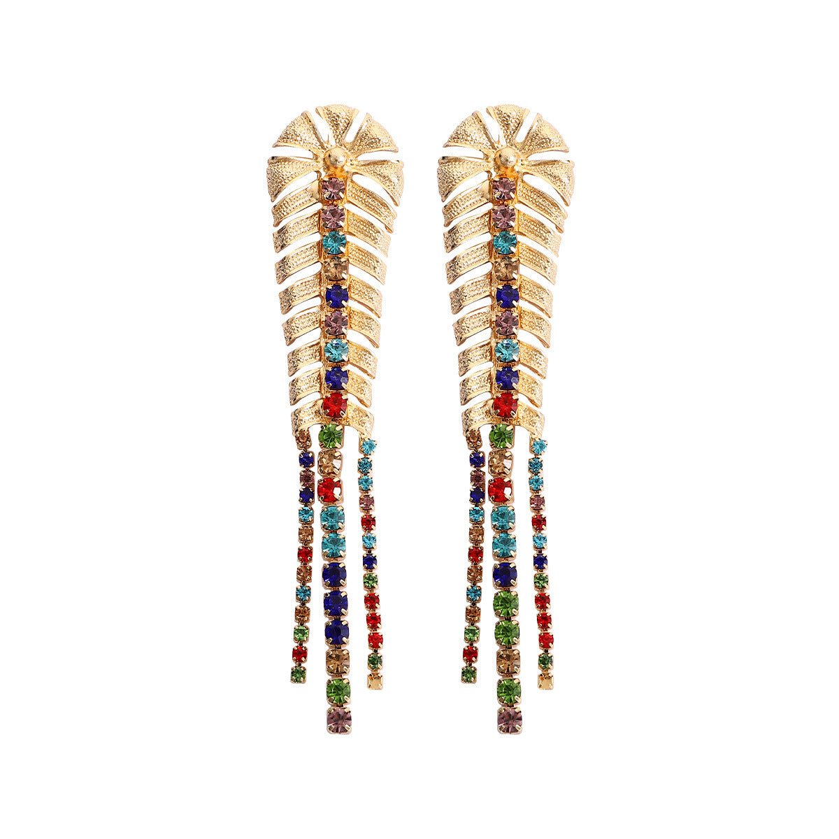 Elegant Retro Luxurious Geometric Alloy Tassel Women's Earrings Necklace Jewelry Set