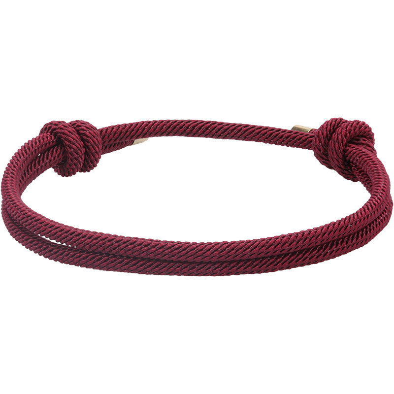 1 Piece Simple Style Solid Color Rope Knitting Unisex Bracelets