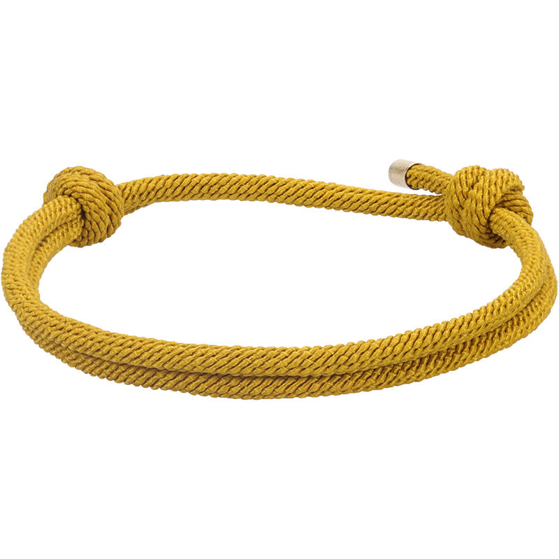 1 Piece Simple Style Solid Color Rope Knitting Unisex Bracelets
