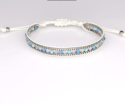 1 Piece Ethnic Style Circle Crystal Rope Beaded Knitting Women's Bracelets