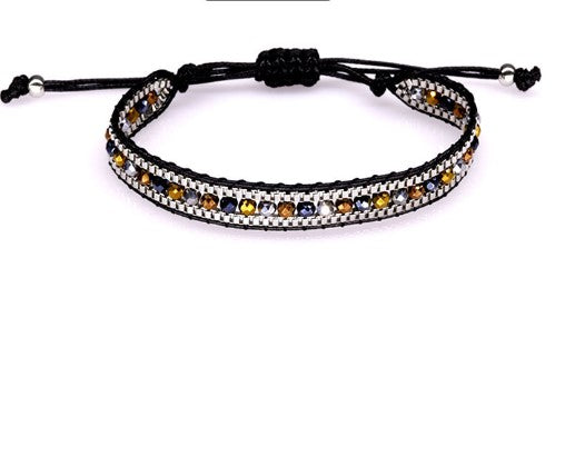 1 Piece Ethnic Style Circle Crystal Rope Beaded Knitting Women's Bracelets