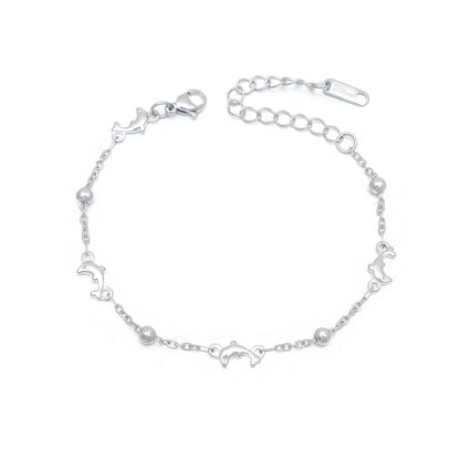 Lady Dolphin Stainless Steel Plating Bracelets