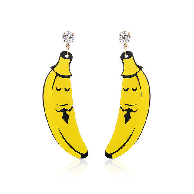 1 Pair Funny Fruit Arylic Women's Drop Earrings