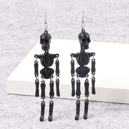 1 Pair Exaggerated Skull Resin Drop Earrings