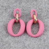 1 Pair Simple Style Round Arylic Patchwork Women's Ear Studs