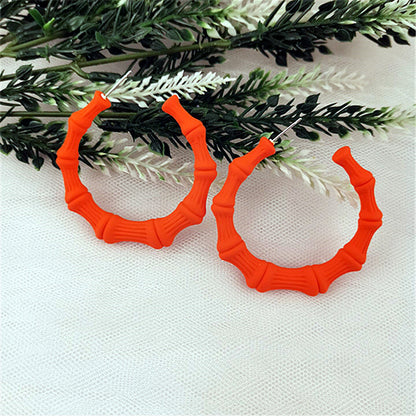 1 Pair Retro Solid Color Arylic Women's Earrings