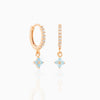 1 Pair Simple Style Flower Plating Copper Zircon Earrings