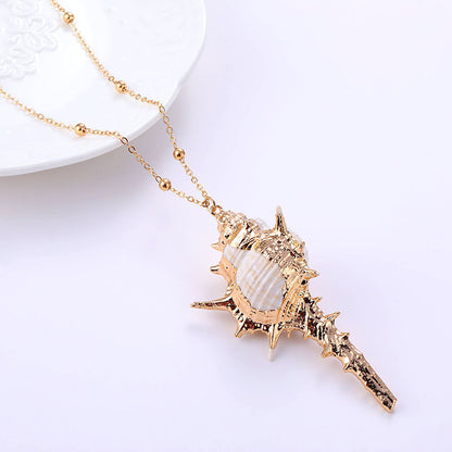 Vacation Shell Alloy Wholesale Pendant Necklace