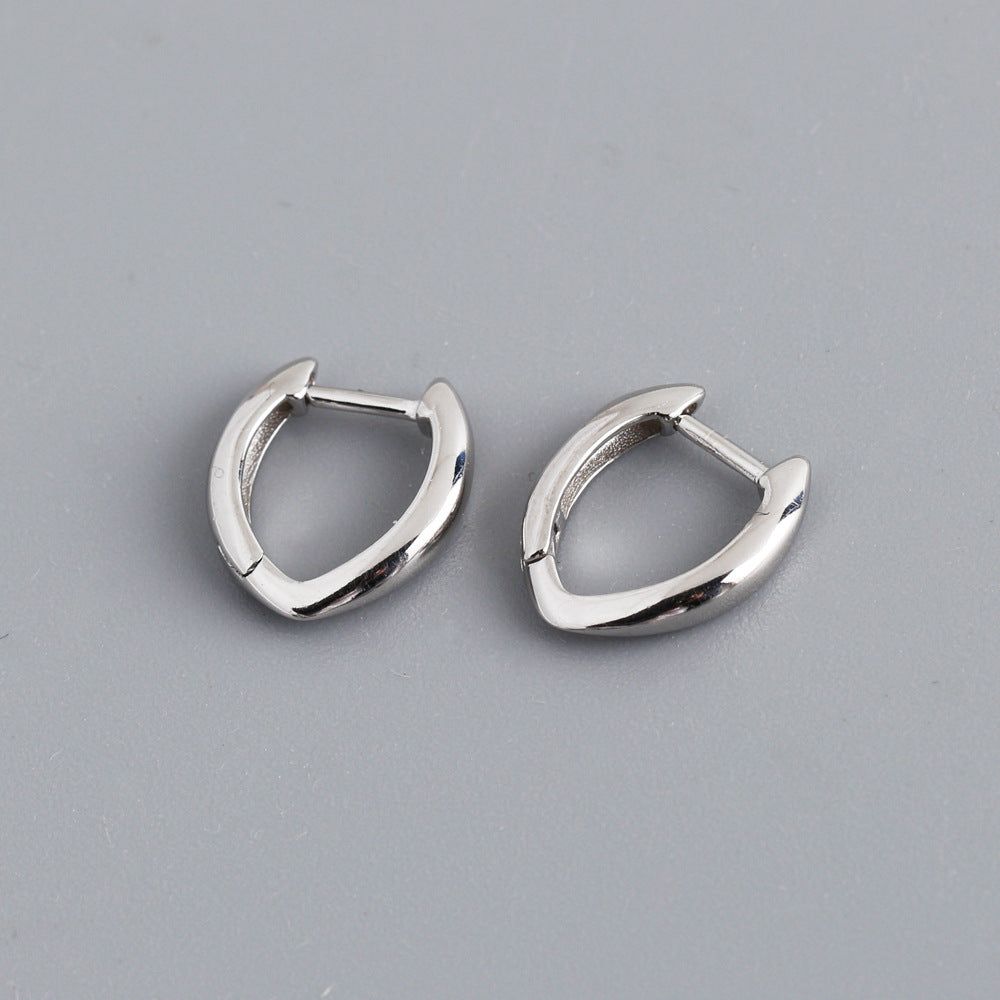 Fashion Geometric Sterling Silver Polishing Earrings 1 Pair