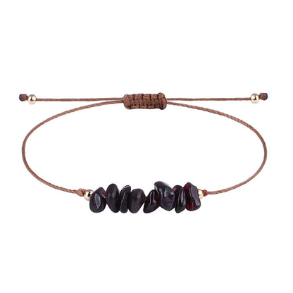 Pastoral Geometric Stone Rope Braid Women's Bracelets