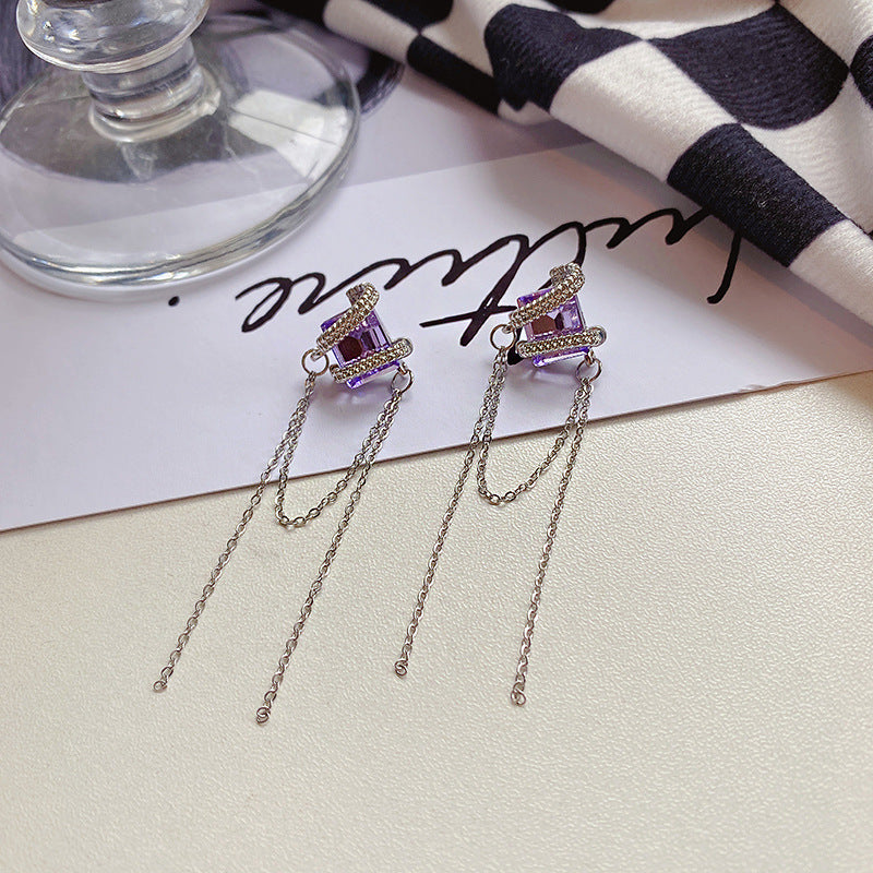 Sweet Tassel Butterfly Bow Knot Imitation Pearl Alloy Copper Inlay Artificial Gemstones Drop Earrings 1 Pair