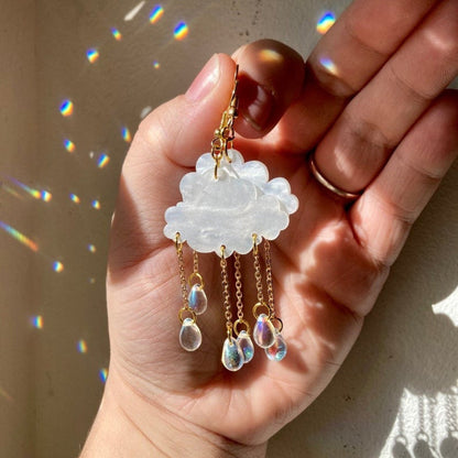 Simple Style Clouds Arylic Inlay Crystal Women's Drop Earrings