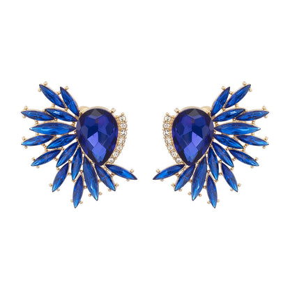 1 Pair Fashion Water Droplets Alloy Inlay Rhinestones Women's Ear Studs