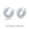 Fashion Solid Color Stainless Steel Plating Earrings 1 Pair