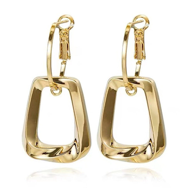 Fashion Geometric Copper Plating Earrings 1 Pair