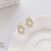 1 Pair Geometric Alloy Plating Rhinestones Women's Drop Earrings Earrings