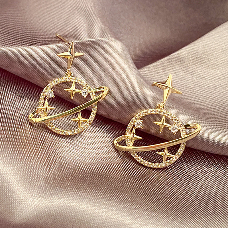 1 Pair Geometric Alloy Plating Rhinestones Women's Drop Earrings Earrings