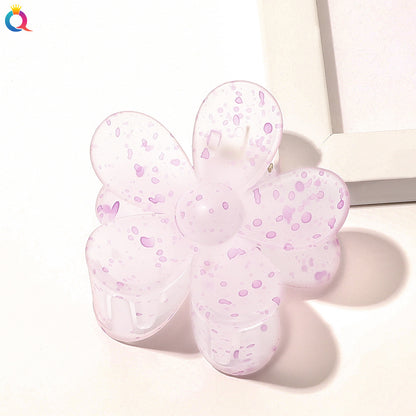 Women'S Fashion Flower Plastic Handmade Hair Claws