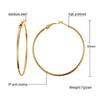 Fashion Circle Stainless Steel Polishing Plating Earrings 1 Pair