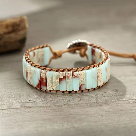 Bohemian Tree Flower Agate Knitting Unisex Bracelets