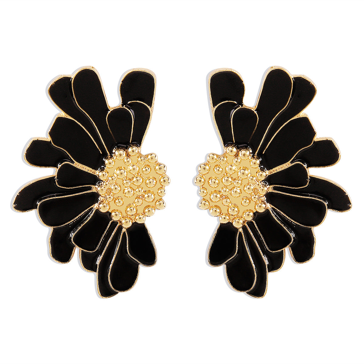 1 Pair Sweet Flower Plating Alloy Ear Studs