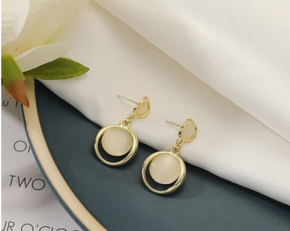 1 Pair Fashion Heart Shape Alloy Plating Artificial Rhinestones Women's Drop Earrings Earrings