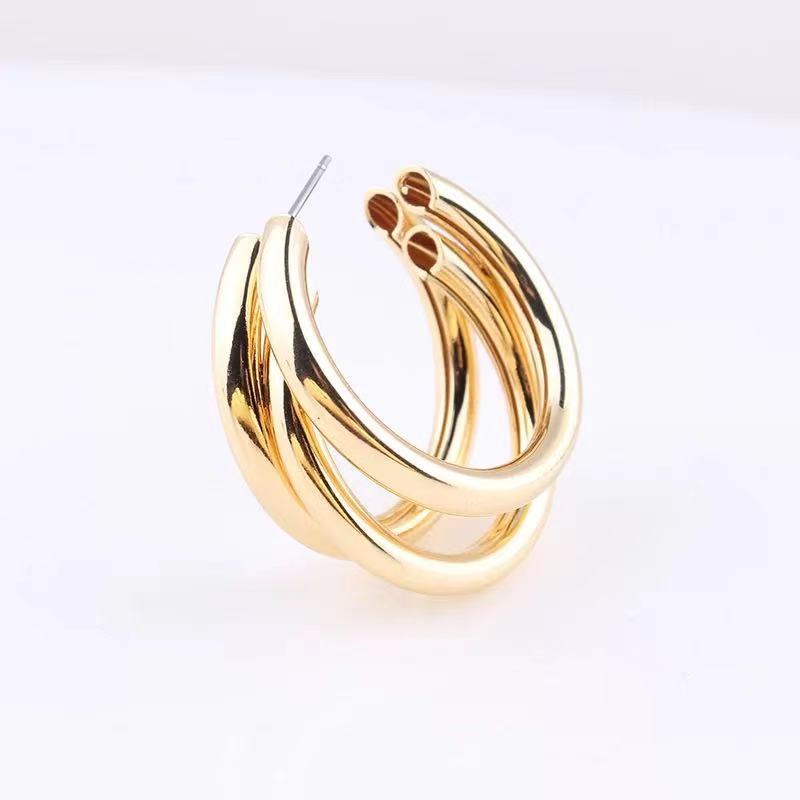 1 Pair Fashion Geometric Plating Stainless Steel Ear Studs