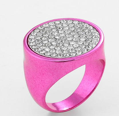 Fashion Geometric Alloy Plating Glass Women's Rings