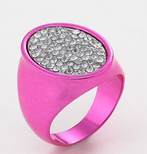 Fashion Geometric Alloy Plating Glass Women's Rings