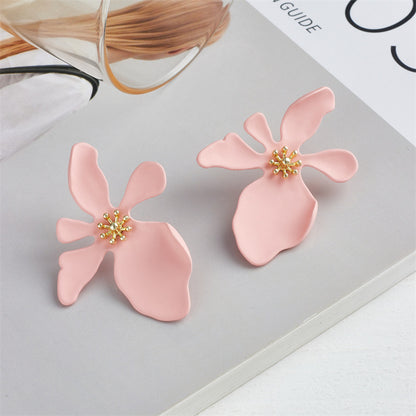 1 Pair Fashion Flower Alloy Ear Studs