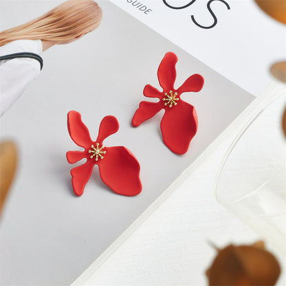 1 Pair Fashion Flower Alloy Ear Studs