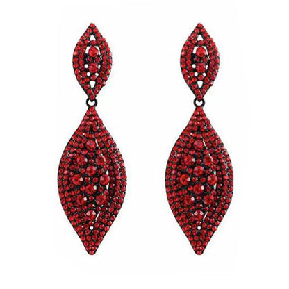 1 Pair Retro Water Droplets Alloy Rhinestone Patchwork Women's Drop Earrings