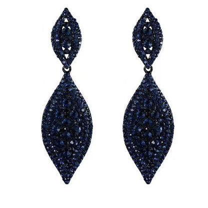 1 Pair Retro Water Droplets Alloy Rhinestone Patchwork Women's Drop Earrings