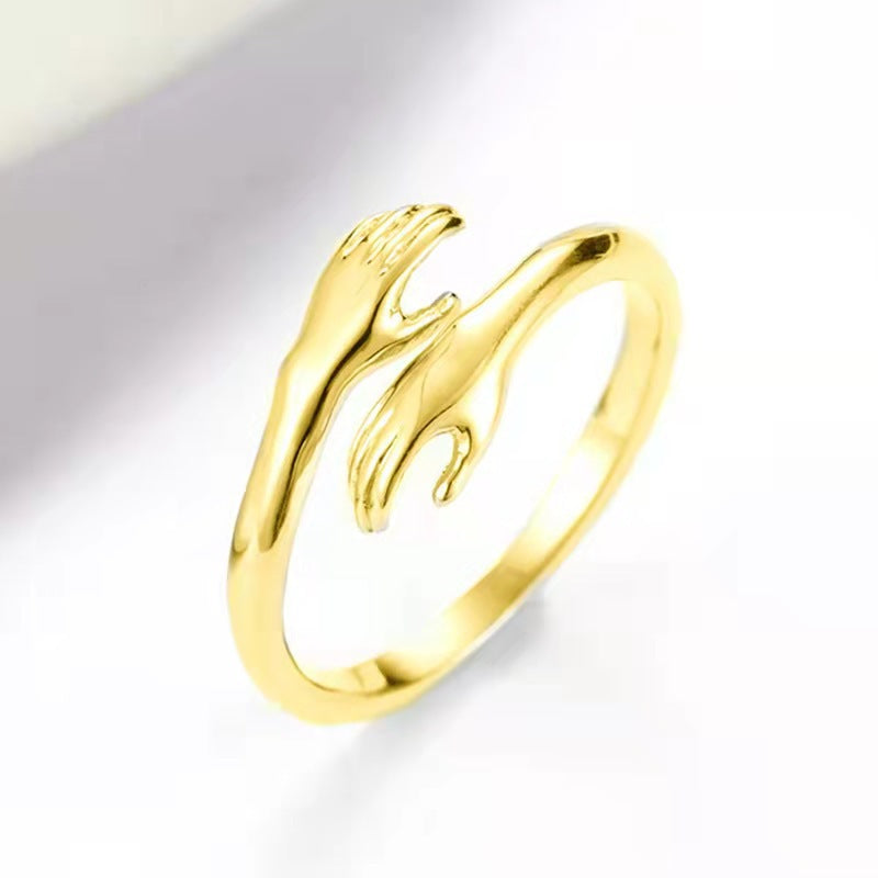 1 Piece Retro Hand Alloy Plating Unisex Rings