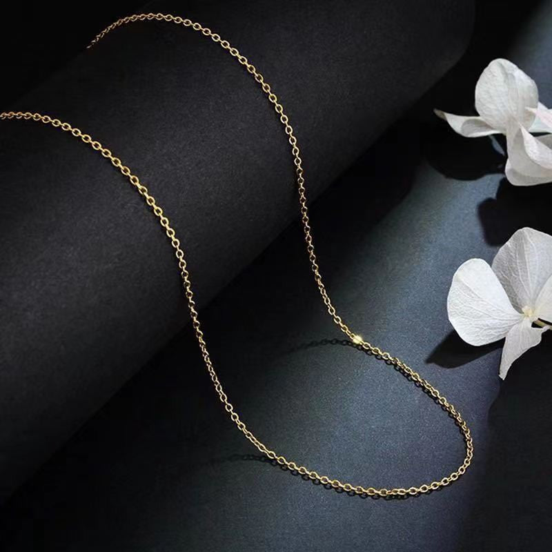 Fashion Solid Color Stainless Steel Chain Titanium Steel Necklace 1 Piece