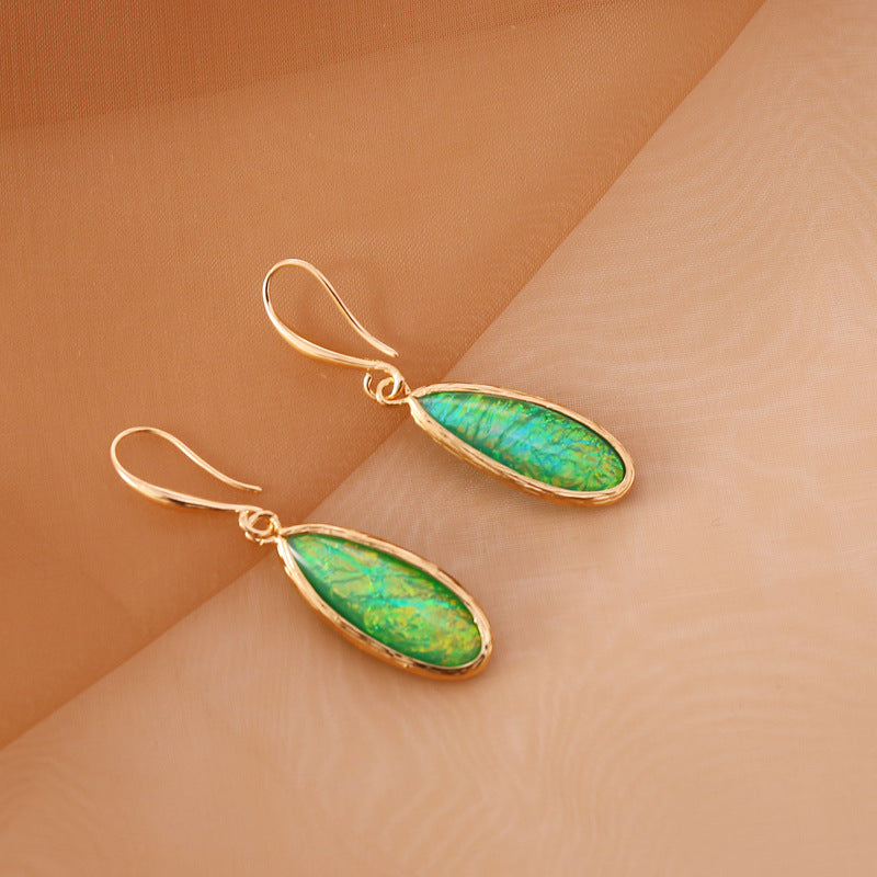 Fashion Water Droplets Gem Drop Earrings