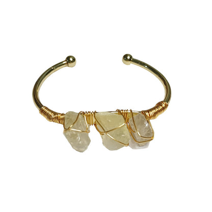 Simple Style Irregular Natural Stone Bangle 1 Piece