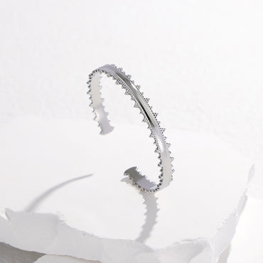 Fashion C Shape Titanium Steel Irregular Plating Bangle