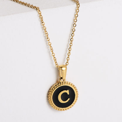 Fashion Letter Stainless Steel Plating Pendant Necklace