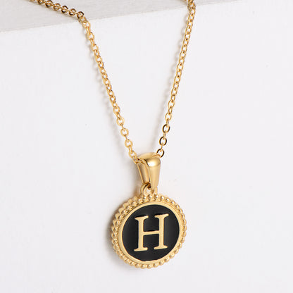 Fashion Letter Stainless Steel Plating Pendant Necklace