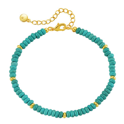 Retro Geometric Copper Plating Turquoise Bracelets