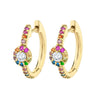 Ins Style Round Copper Inlay Zircon Hoop Earrings 1 Pair