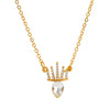 Fashion Cross Heart Shape Crown Copper Plating Artificial Rhinestones Zircon Necklace