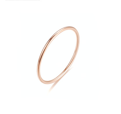 1 Piece Simple Style Circle Titanium Steel Plating Rings