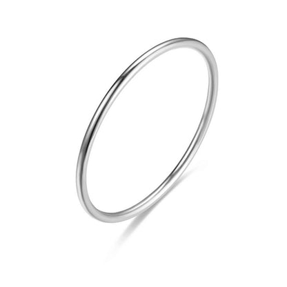 1 Piece Simple Style Circle Titanium Steel Plating Rings