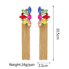 1 Pair Retro Flower Steel Needle Inlay Artificial Pearls Zircon Women'S Earrings